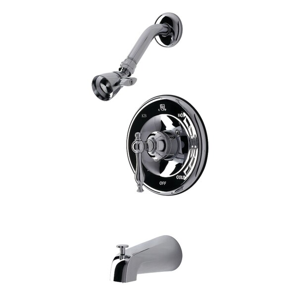 Tub and Shower Faucet, 3, Wall Mount, Polished Chrome